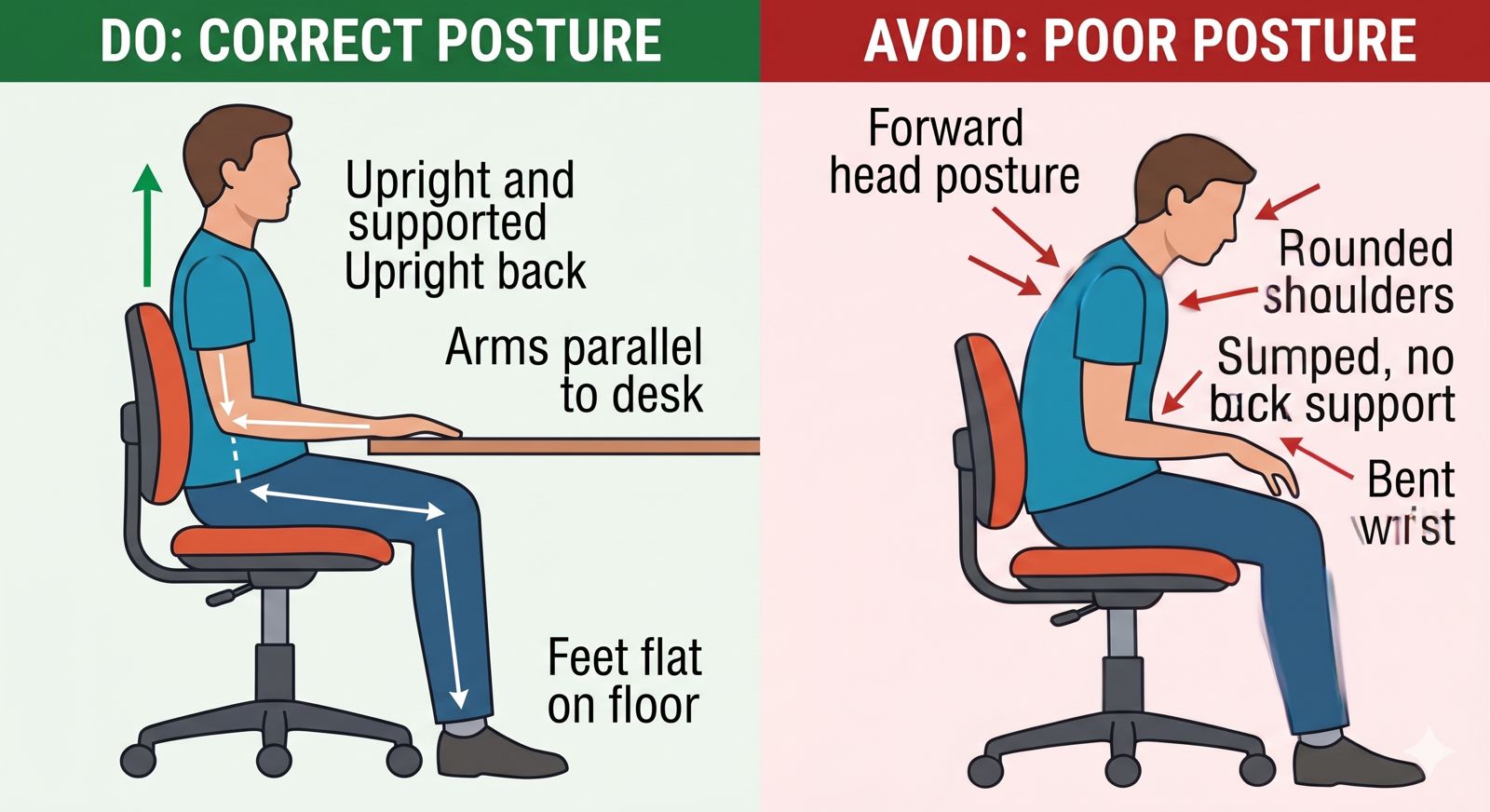 Correct workstation setup